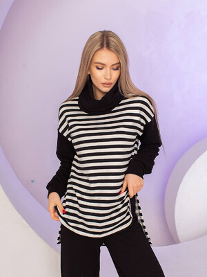 Купить Костюм трійка зі світшотом у смужку та бафом LINGERIE 170643 в Украина в Lingerie.ua - Одяг для дому та відпочинку, Фото 5