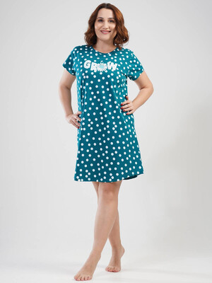Купить Хлопковая туника с коротким рукавом VIENETTA 1100731081 в Украина в Lingerie.ua - Одяг для дому та відпочинку, Фото 1