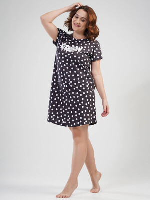 Купить Хлопковая туника с коротким рукавом VIENETTA 1100731081 в Украина в Lingerie.ua - Одяг для дому та відпочинку, Фото 6