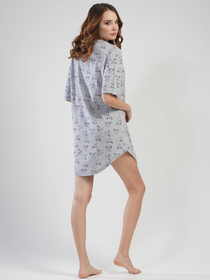 Купить Хлопковая ночная сорочка с коротким рукавом VIENETTA 1102145486 в Украина в Lingerie.ua - Одяг для дому та відпочинку, Фото 4