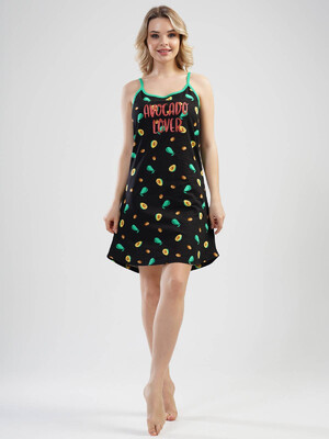 Хлопковая ночная сорочка с принтом авокадо VIENETTA 1112656681