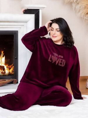 Купить Костюм велюровый COCOON U61-1122 большие размеры в Украина в Lingerie.ua - Одяг для дому та відпочинку, Фото 2