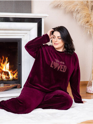 Купить Костюм велюровый COCOON U61-1122 большие размеры в Украина в Lingerie.ua - Одяг для дому та відпочинку, Фото 4