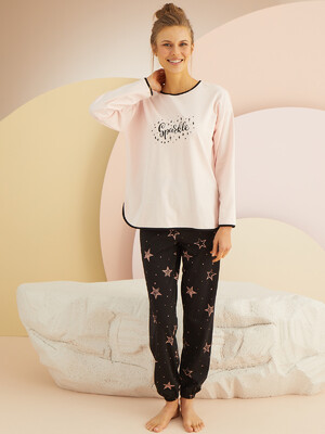 Купить Хлопковая пижама с брюками на манжете SEVIM 13927 в Украина в Lingerie.ua - Одяг для дому та відпочинку, Фото 1