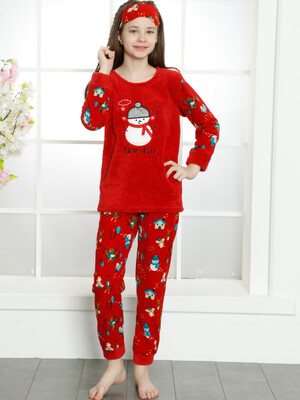 Купить Теплая детская пижама с новогодним принтом MINIMOON 2347 в Украина