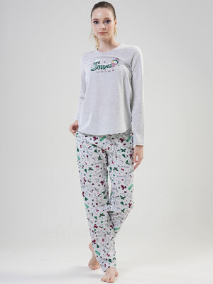 Купить Трикотажный домашний костюм с длинным рукавом VIENETTA 2041520414 в Украина в Lingerie.ua - Одяг для дому та відпочинку, Фото 3