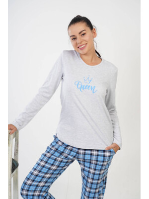 Купить Хлопковый комплект женский с длинным рукавом VIENETTA 2080205877 в Украина в Lingerie.ua - Одяг для дому та відпочинку, Фото 4