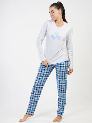 Купить Хлопковый комплект женский с длинным рукавом VIENETTA 2080205877 в Украина в Lingerie.ua - Одяг для дому та відпочинку, Фото 6