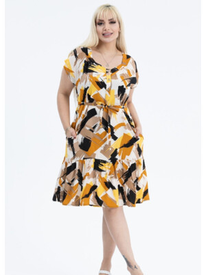 Купить Платье из вискозы с коротким рукавом и карманами JEN 03119  в Украина в Lingerie.ua - Одяг для дому та відпочинку, Фото 3