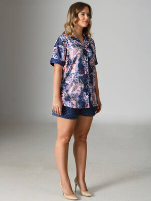 Купить Шелковая пижама с шортами VIENETTA 1610695128  в Украина в Lingerie.ua - Одяг для дому та відпочинку, Фото 2