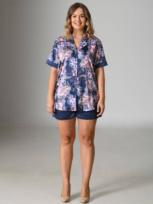 Купить Шелковая пижама с шортами VIENETTA 1610695128  в Украина в Lingerie.ua - Одяг для дому та відпочинку, Фото 3