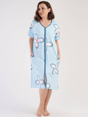 Купить Хлопковый халат на молнии VIENETTA 2121771507 в Украина в Lingerie.ua - Одяг для дому та відпочинку, Фото 2