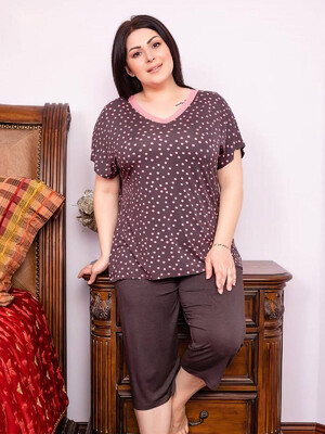 Пижама из вискозы с капри COCOON SECRET 9056-KK