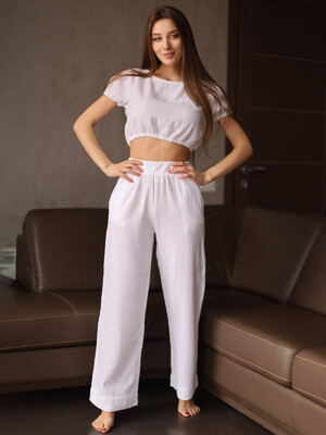 Купить Муслиновый комплект летний с брюками V SoftShow 004 в Украина в Lingerie.ua - Одяг для дому та відпочинку, Фото 6