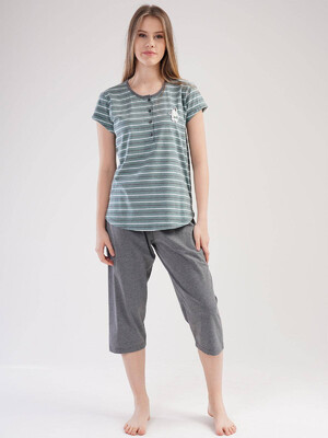 Купить Хлопковый комплект с капри VIENETTA 2125540000 в Украина в Lingerie.ua - Одяг для дому та відпочинку, Фото 5