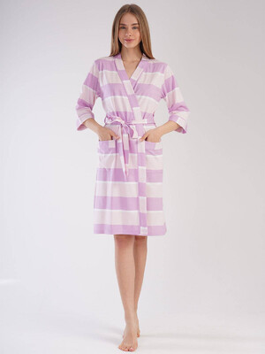 Купить Хлопковый халат на запах VIENETTA 2112171494 в Украина в Lingerie.ua - Одяг для дому та відпочинку, Фото 6