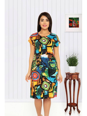 Купить Хлопковое платье с ярким принтом COCOON P22319 в Украина в Lingerie.ua - Одяг для дому та відпочинку, Фото 1
