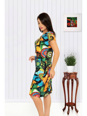 Купить Хлопковое платье с ярким принтом COCOON P22319 в Украина в Lingerie.ua - Одяг для дому та відпочинку, Фото 3