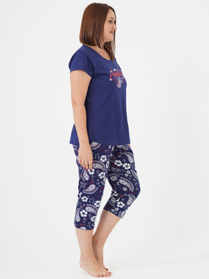 Купить Хлопковый комплект большого размера с капри VIENETTA 1070635100 в Украина в Lingerie.ua - Одяг для дому та відпочинку, Фото 5