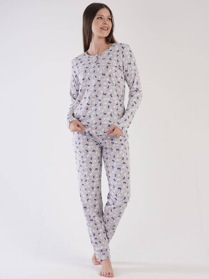 Купить Трикотажная пижама с длинным рукавом VIENETTA 3031431069 в Украина в Lingerie.ua - Одяг для дому та відпочинку, Видео