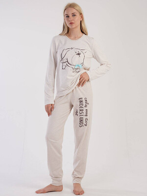 Купить Хлопковый комплект с длинным рукавом VIENETTA 3032320000 в Украина в Lingerie.ua - Одяг для дому та відпочинку, Фото 2