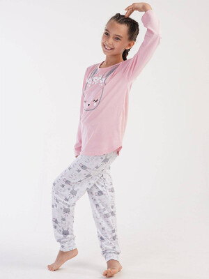 Купить Хлопковая пижама с длинным рукавом VIENETTA 3032640782 в Украина в Lingerie.ua - Одяг для дому та відпочинку, Фото 2