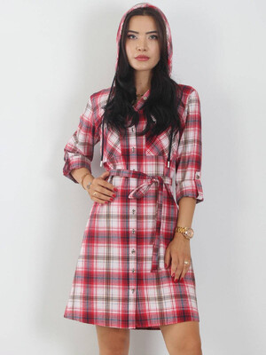 Купить Фланелевый халат на пуговицах с капюшоном JEN 03404 в Украина в Lingerie.ua - Одяг для дому та відпочинку, Фото 2