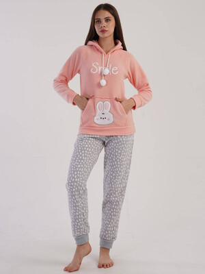 Купить Флисовый теплый домашний костюм с худи VIENETTA 3051962640 в Украина в Lingerie.ua - Одяг для дому та відпочинку, Фото 2