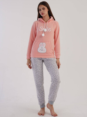 Купить Флисовый теплый домашний костюм с худи VIENETTA 3051962640 в Украина в Lingerie.ua - Одяг для дому та відпочинку, Фото 4