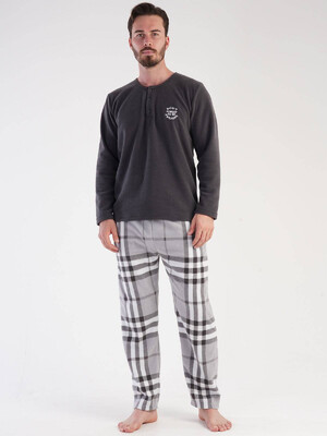 Купить Флисовая пижама с брюками в клетку VIENETTA MAN 3030370188 в Украина в Lingerie.ua - Одяг для дому та відпочинку, Фото 1