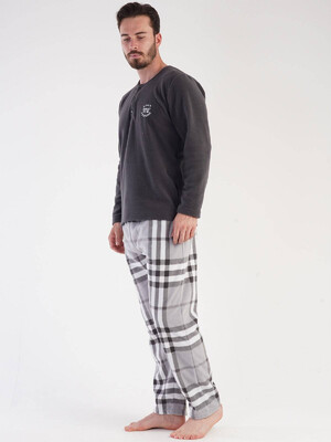 Купить Флисовая пижама с брюками в клетку VIENETTA MAN 3030370188 в Украина в Lingerie.ua - Одяг для дому та відпочинку, Фото 3