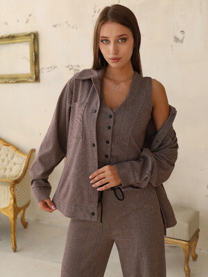 Купить Костюм тройка из кашемира с жилеткой LINGERIE 170672 в Украина в Lingerie.ua - Одяг для дому та відпочинку, Фото 15