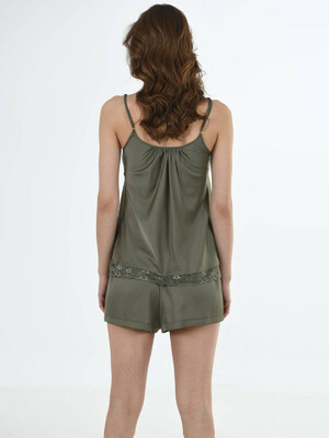 Купить Шелковый комплект из майки и шорт VIENETTA 1612485206 в Украина в Lingerie.ua - Одяг для дому та відпочинку, Фото 3