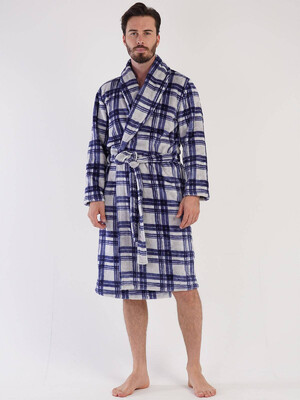 Халат із велсофту в клітинку VIENETTA MAN 3030752656