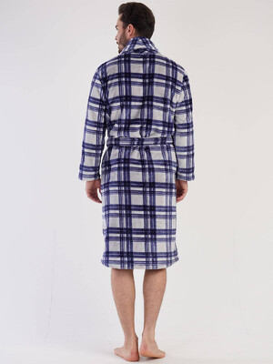 Купить Халат из велсофта в клетку VIENETTA MAN 3030752656  в Украина в Lingerie.ua - Одяг для дому та відпочинку, Фото 9