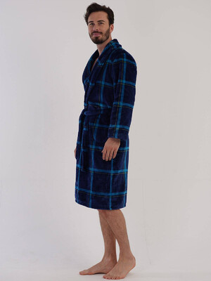Купить Халат из велсофта в клетку VIENETTA MAN 3030752656  в Украина в Lingerie.ua - Одяг для дому та відпочинку, Фото 11