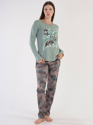 Купить Хлопковый комплект с длинным рукавом VIENETTA 3041450451 в Украина в Lingerie.ua - Одяг для дому та відпочинку, Видео