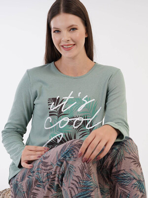 Купить Хлопковый комплект с длинным рукавом VIENETTA 3041450451 в Украина в Lingerie.ua - Одяг для дому та відпочинку, Фото 5