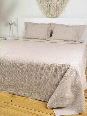 Купить ПОКРЫВАЛО ДВУСПАЛЬНОЕ ВАФЕЛЬНОЕ С НАВОЛОЧКАМИ MAISON D`OR La Vergine в Украина в Lingerie.ua - Одяг для дому та відпочинку, Фото 1