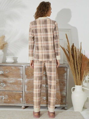 Купить Хлопковая пижама классическая в клетку SEVIM 14914 в Украина в Lingerie.ua - Одяг для дому та відпочинку, Фото 5