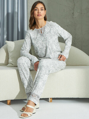 Купить Кашемировая пижама с кружевом SEVIM 15243 в Украина в Lingerie.ua - Одяг для дому та відпочинку, Фото 1