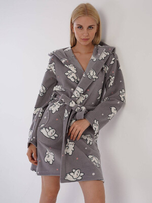 Купить Флисовый домашний халат с капюшоном VIENETTA 3040410235 в Украина в Lingerie.ua - Одяг для дому та відпочинку, Фото 3