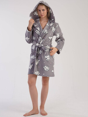 Купить Флисовый домашний халат с капюшоном VIENETTA 3040410235 в Украина в Lingerie.ua - Одяг для дому та відпочинку, Фото 4