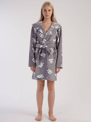 Купить Флисовый домашний халат с капюшоном VIENETTA 3040410235 в Украина в Lingerie.ua - Одяг для дому та відпочинку, Фото 5