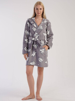 Купить Флисовый домашний халат с капюшоном VIENETTA 3040410235 в Украина в Lingerie.ua - Одяг для дому та відпочинку, Фото 6