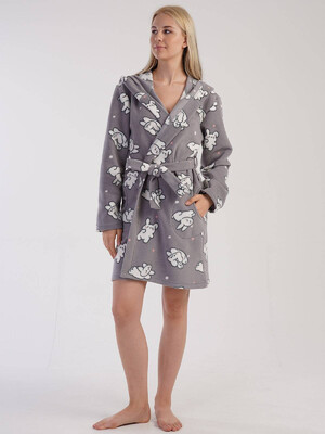Купить Флисовый домашний халат с капюшоном VIENETTA 3040410235 в Украина в Lingerie.ua - Одяг для дому та відпочинку, Фото 8
