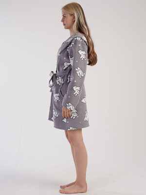 Купить Флисовый домашний халат с капюшоном VIENETTA 3040410235 в Украина в Lingerie.ua - Одяг для дому та відпочинку, Фото 9