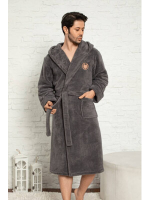 Купить Теплый халат мужской с капюшоном COCOON E14-549 в Украина в Lingerie.ua - Одяг для дому та відпочинку, Фото 1