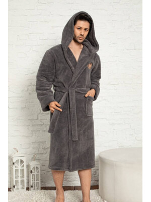 Купить Теплый халат мужской с капюшоном COCOON E14-549 в Украина в Lingerie.ua - Одяг для дому та відпочинку, Фото 2