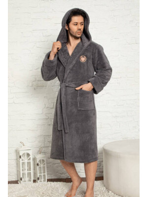 Купить Теплый халат мужской с капюшоном COCOON E14-549 в Украина в Lingerie.ua - Одяг для дому та відпочинку, Фото 5